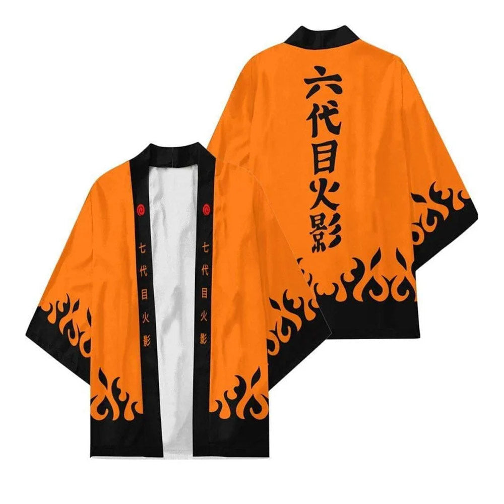 Naruto - Naruto Haori Kimono Jas - Oranje Hokage - Cosplay