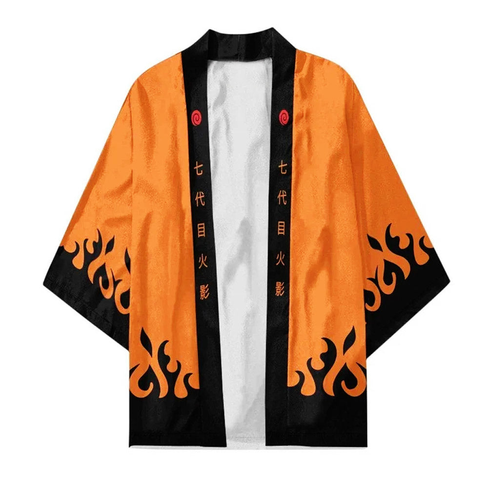 Naruto - Naruto Haori Veste Kimono - Orange Hokage - Cosplay