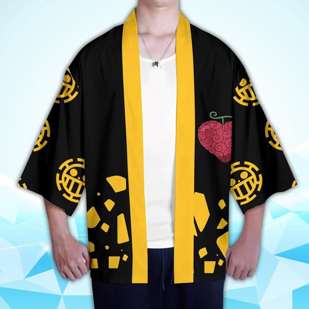 One Piece - Trafalgar Law Haori Kimono Jas - Hart Piraten Crew - Cosplay