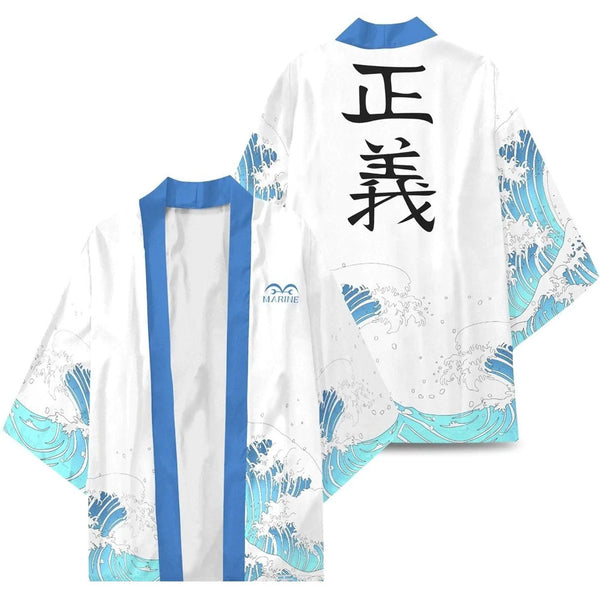 One Piece - Marines Haori Kimono Jacke - Gerechtigkeit - Cosplay