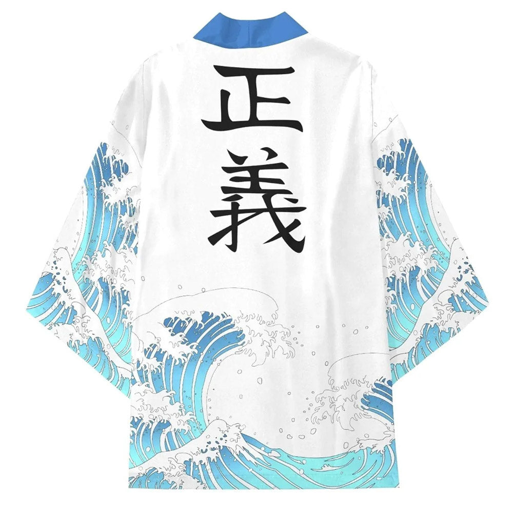 One Piece - Marines Haori Kimono Jacke - Gerechtigkeit - Cosplay