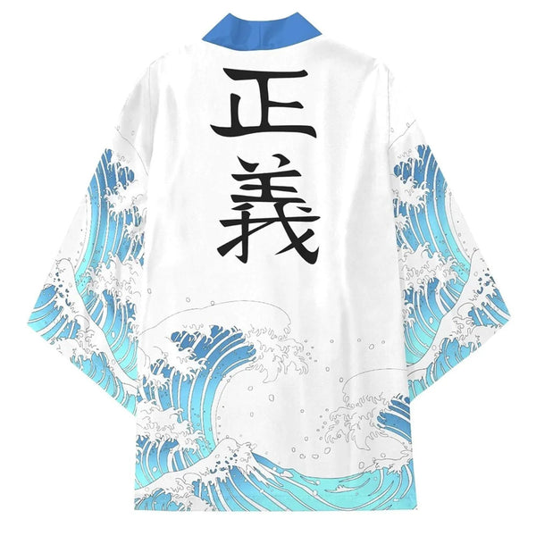 One Piece - Veste kimono Marines Haori - Justice - Cosplay