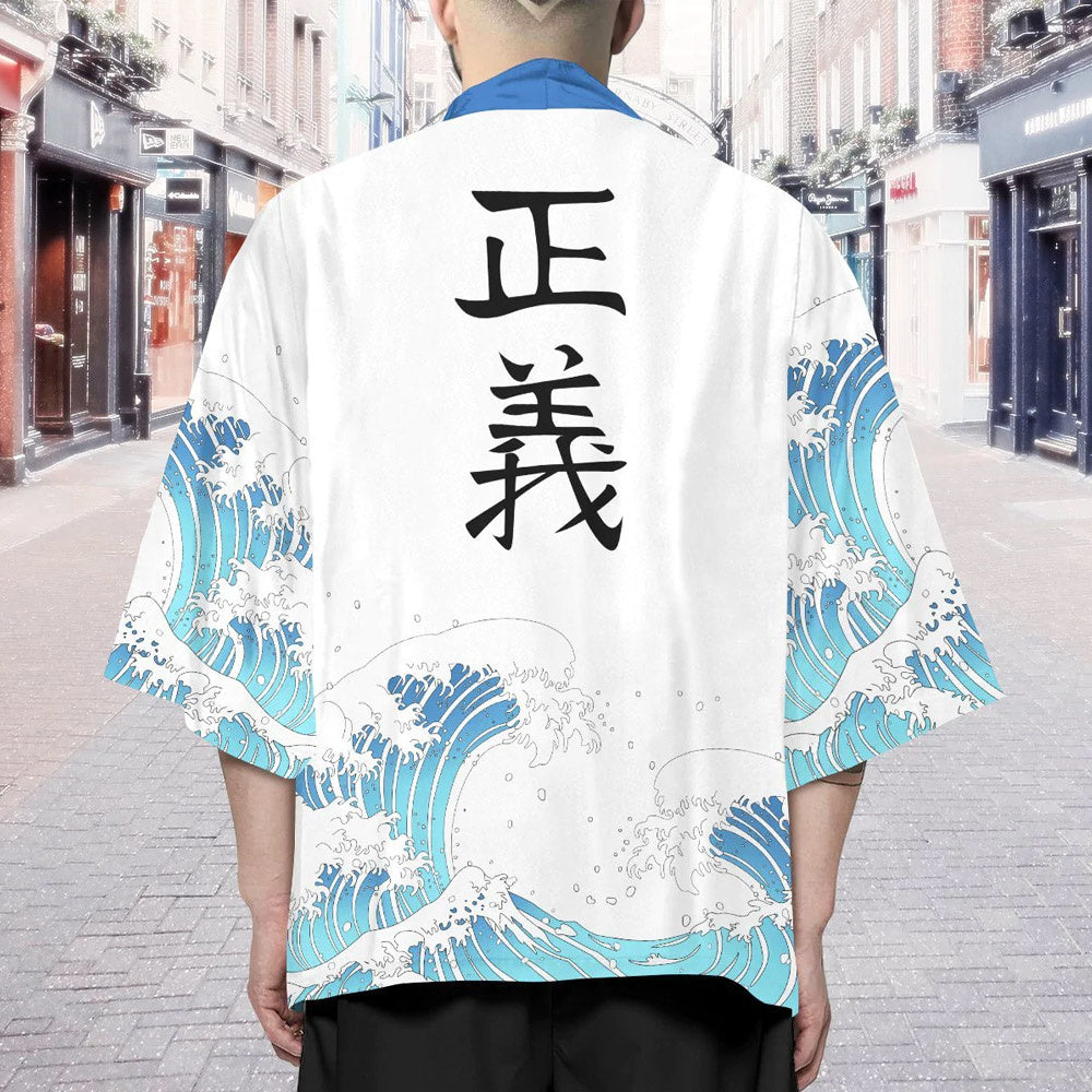 One Piece - Marines Haori Kimono Jacke - Gerechtigkeit - Cosplay