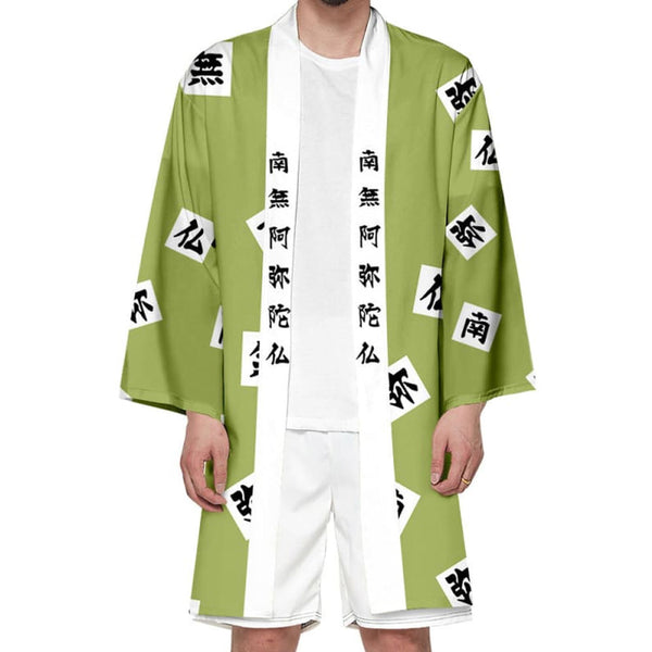 Demon Slayer - Kimetsu no Yaiba - Gyomei Himejima Haori Kimono Jacke - LANGE AUSFÜHRUNG - Cosplay