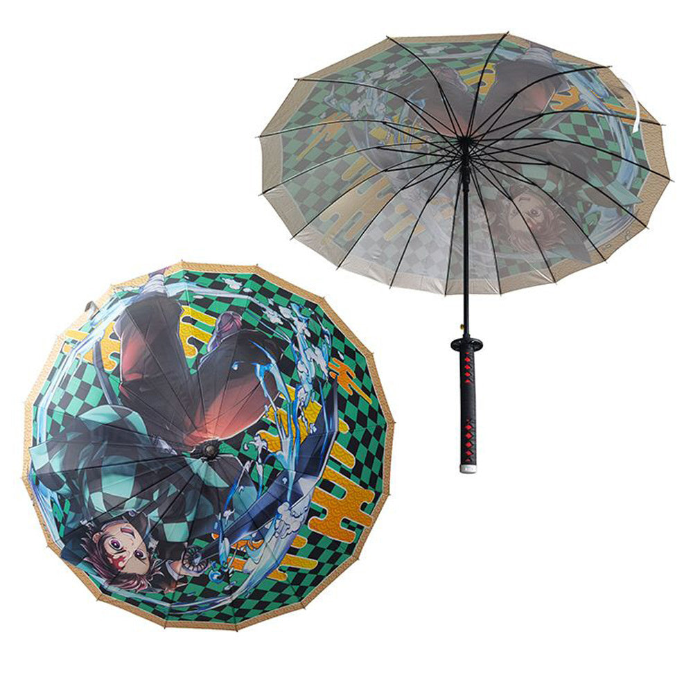 DEMON SLAYER - Black Nichirin Sword Umbrella - Tanjiro Kamado