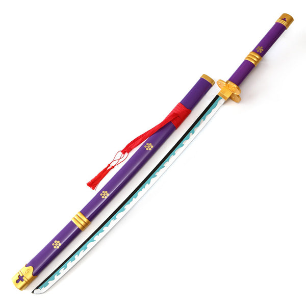 ONE PIECE - Katana de Roronoa Zoro - Enma - Violet - Lame en BOIS