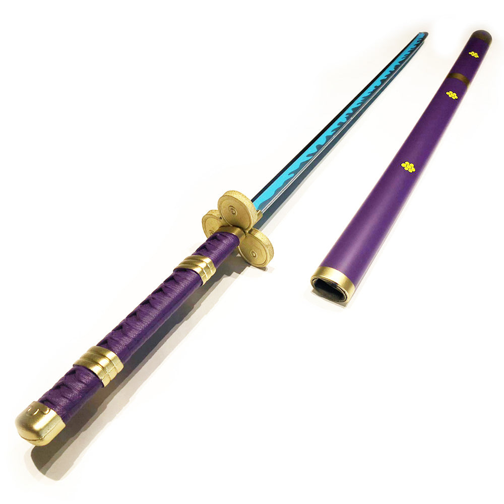 ONE PIECE - Katana de Roronoa Zoro - Enma - Violet - PU MOUSSE Version pour Cosplay