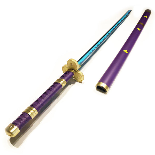 ONE PIECE - Katana de Roronoa Zoro - Enma - Violet - PU MOUSSE Version pour Cosplay