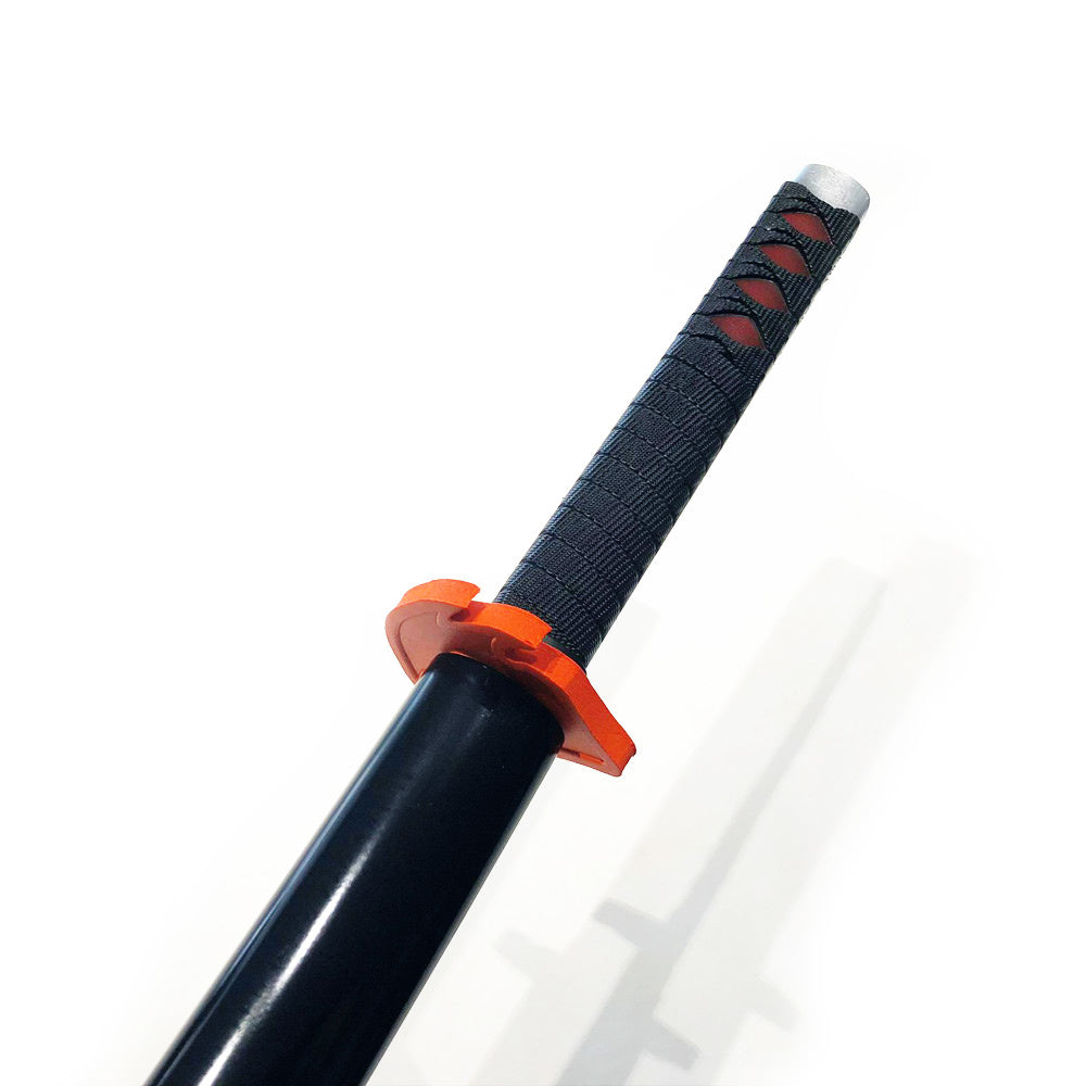 DEMON SLAYER - Tanjiro Kamado v2 - Fire Breath - Black Nichirin Blade - PU FOAM Cosplay Version