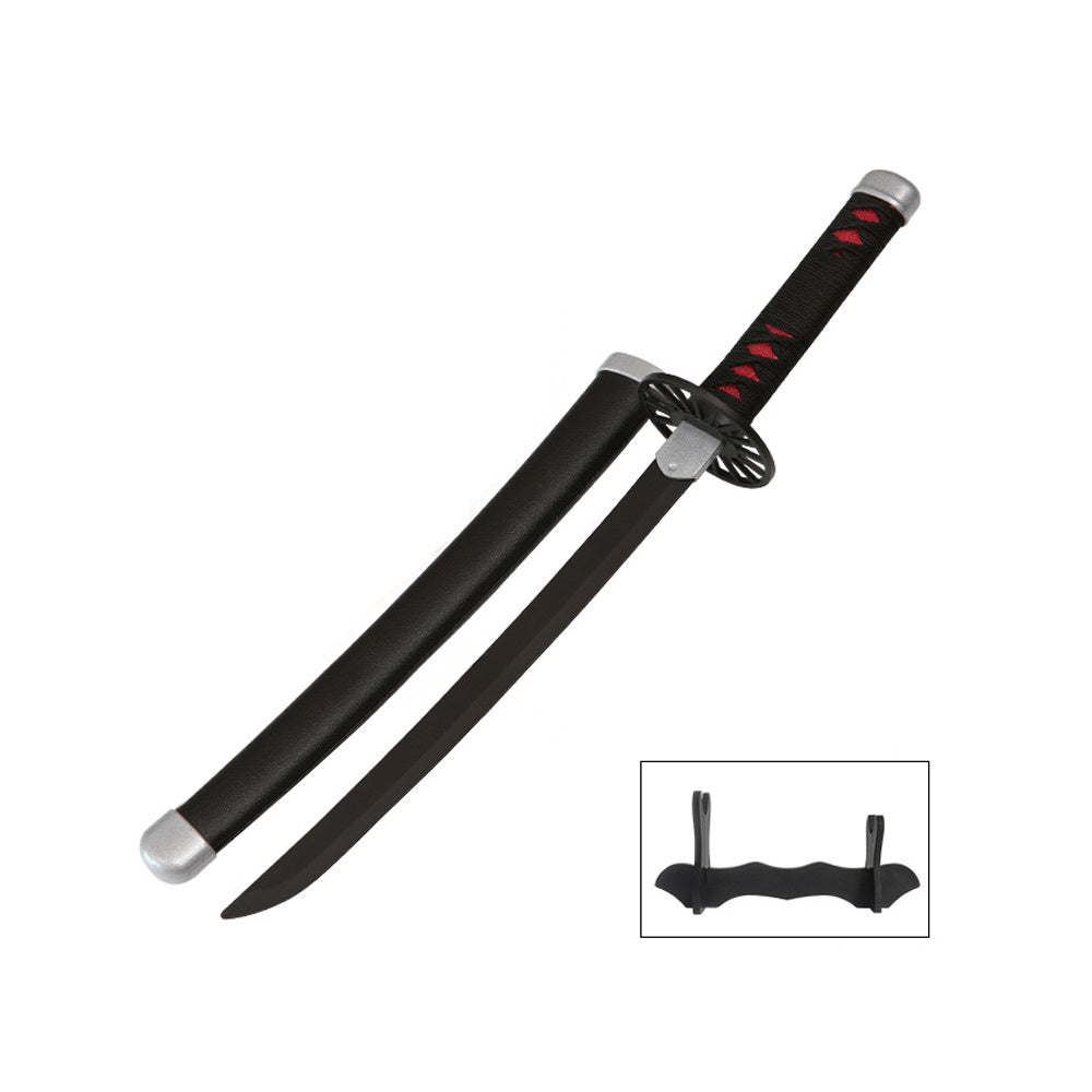 Tanto - Tanjiro Kamado Tanto Schwert - Schwarzer Nichirin - Metall Demon Slayer Mini Katana - 45 cm