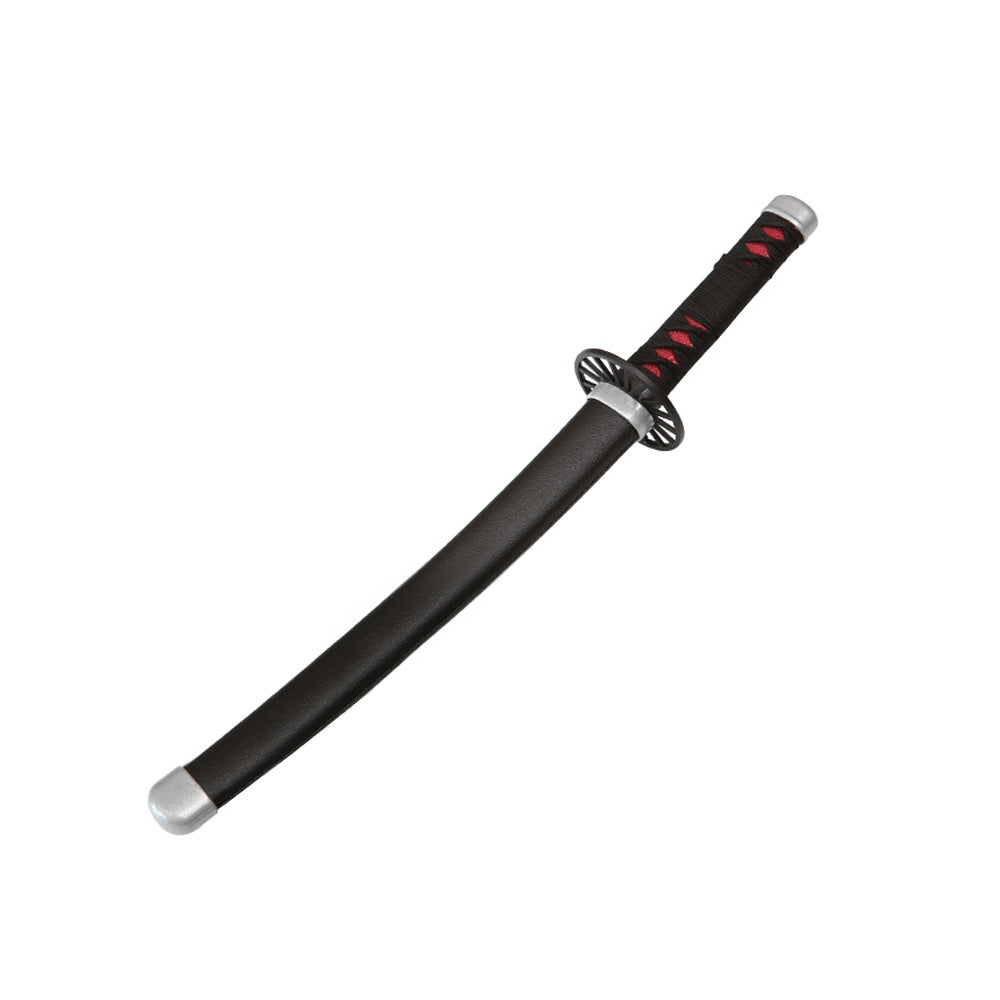 Tanto - Tanjiro Kamado Tanto zwaard - Zwarte Nichirin - Metalen Demon Slayer Mini Katana - 45 cm