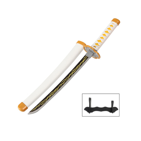 Tanto - Zenitsu Agatsuma Tanto sword - Yellow Nichirin - Metal Demon Slayer Mini Katana - 45 cm