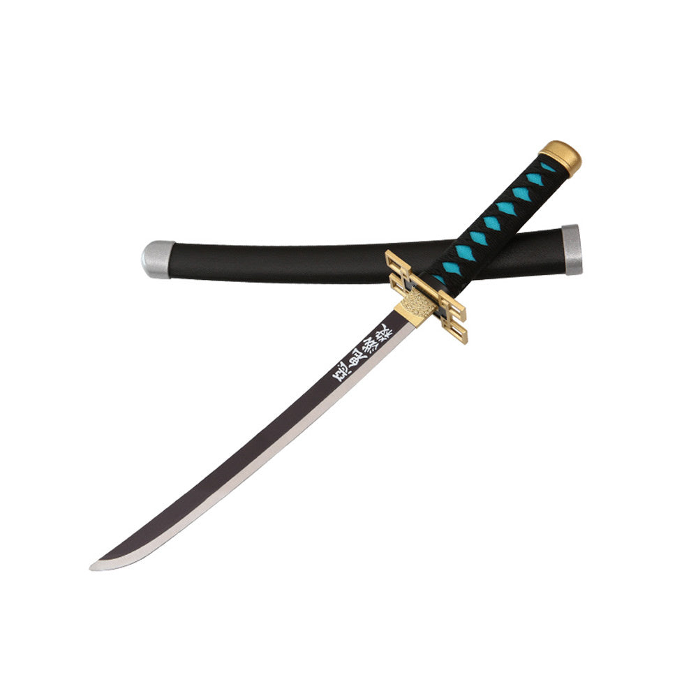 Tanto - Muichiro Tokito Tanto zwaard - Witte Nichirin - Metalen Demon Slayer Mini Katana - 45 cm