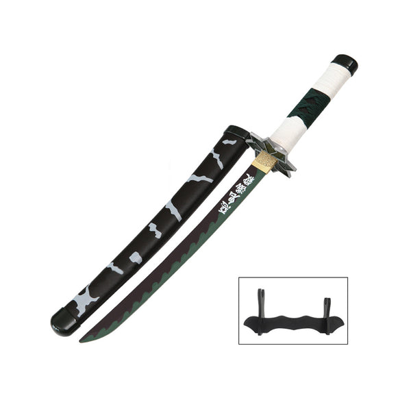 Tanto - Sanemi Shinazugawa Tanto zwaard - Groene Nichirin - Metalen Demon Slayer Mini Katana - 45 cm