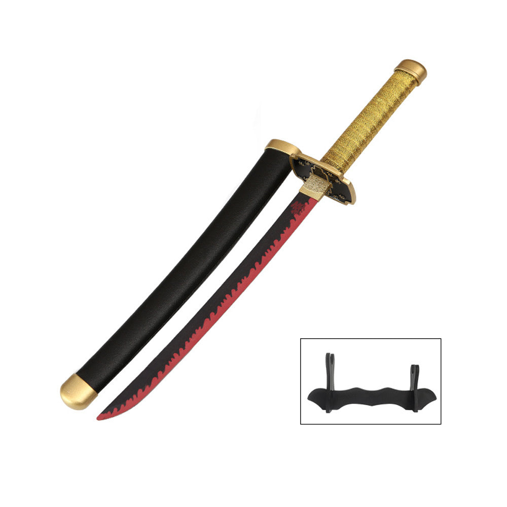 Tanto - Yoriichi Tsugikuni Tanto Schwert - Gold Nichirin - Metall Demon Slayer Mini Katana - 45 cm