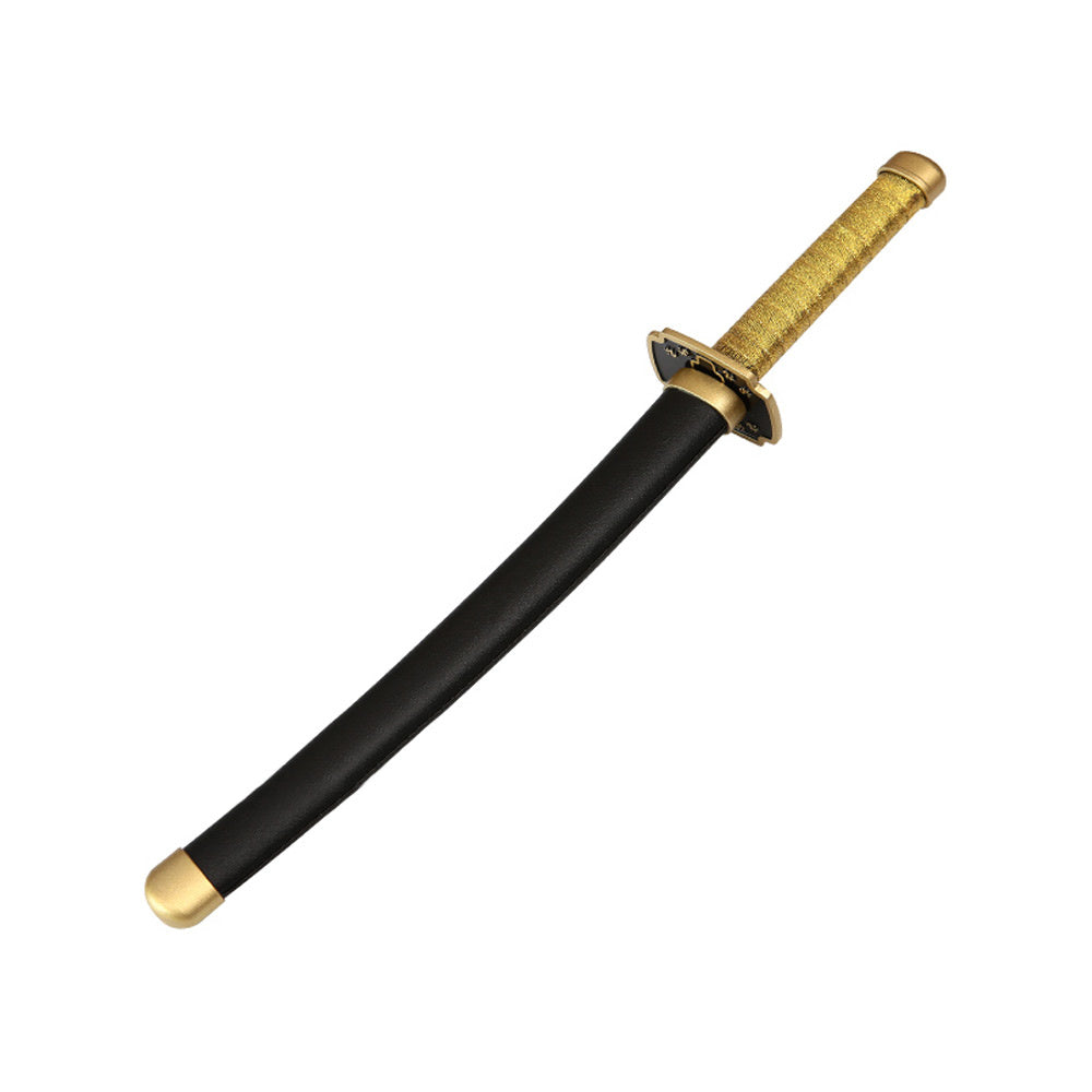 Tanto - Yoriichi Tsugikuni Tanto Schwert - Gold Nichirin - Metall Demon Slayer Mini Katana - 45 cm