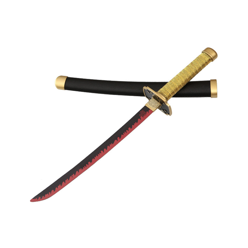 Tanto - Yoriichi Tsugikuni Tanto sabre - Nichirin d'or - Demon Slayer Mini Katana en métal - 45 cm