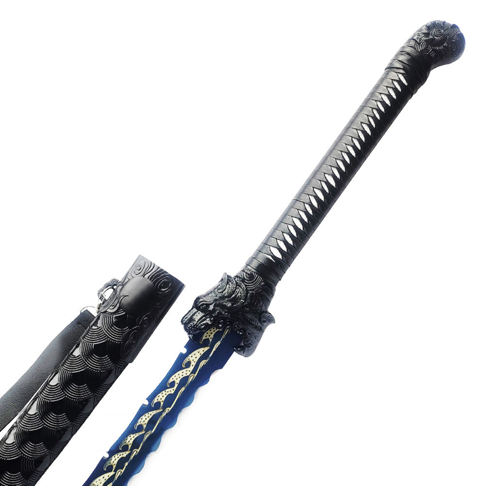 Glow in the Dark Sword - Blue Tiger Dao - High Quality Metal - Full Tang - from Tiktok