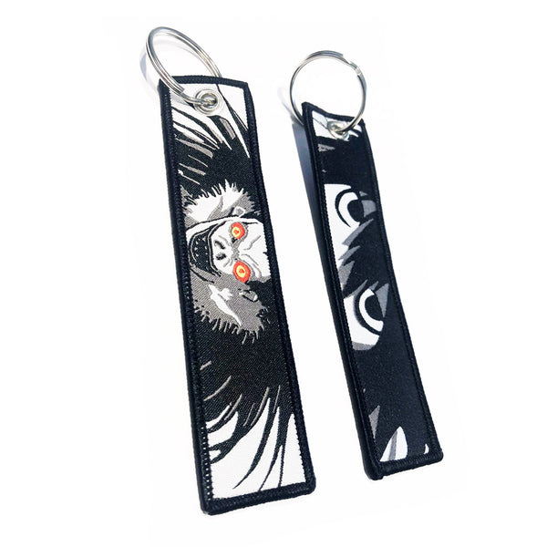 Deathnote Embroidered Keytag - Ryuk and L Anime Double Sided Keychain