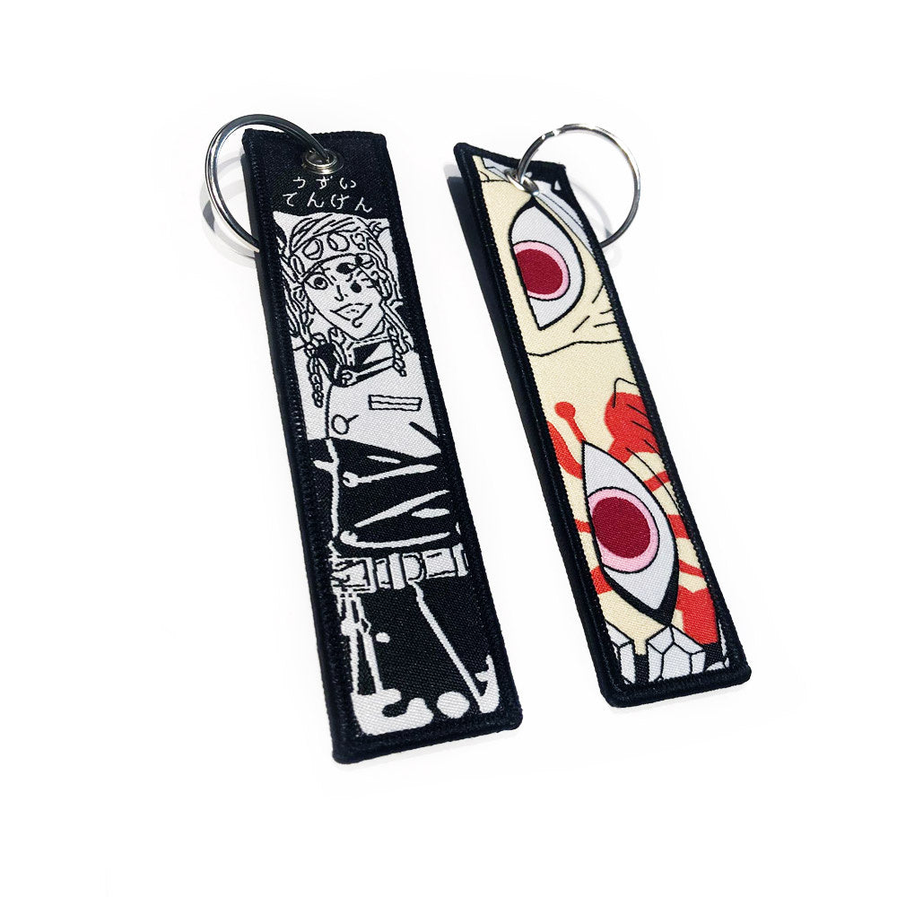 Demon Slayer Embroidered keytag - Tengen Uzui Anime Double Sided Keychain