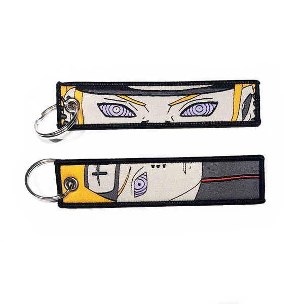 Naruto Embroidered Keytag - Pain - Rinnegan Anime Double Sided Keychain