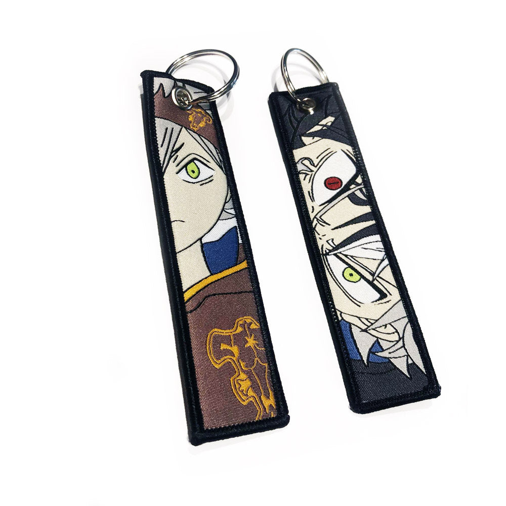 Black Clover Geborduurde Keytag - Asta Anime Dubbelzijdige Sleutelhanger