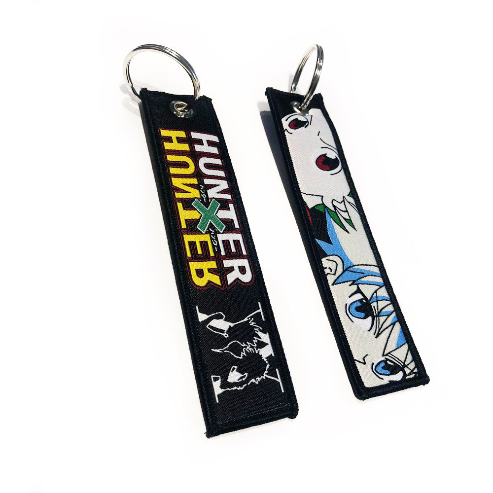 Hunter X Hunter Geborduurde Keytag - Gon en Killua Anime Dubbelzijdige Sleutelhanger