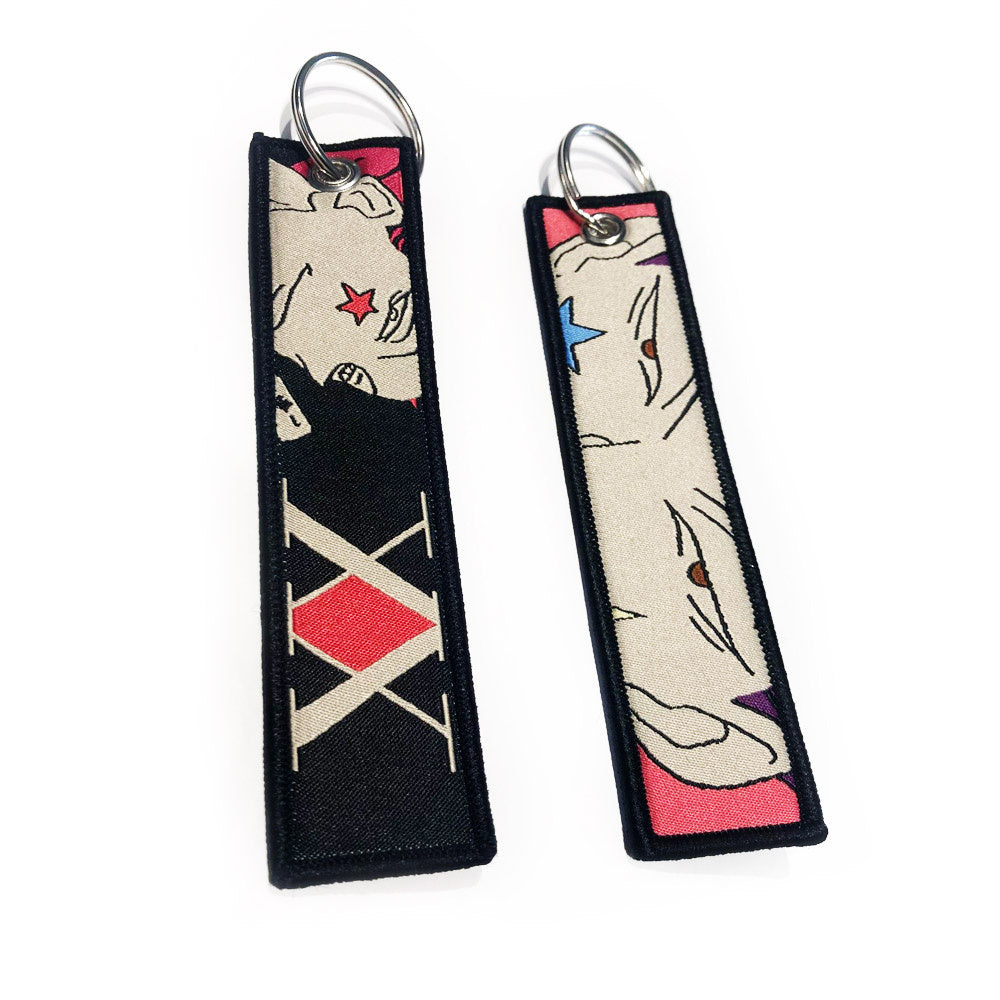 Hunter X Hunter Embroidered Keytag - Hisoka Anime Double Sided Keychain