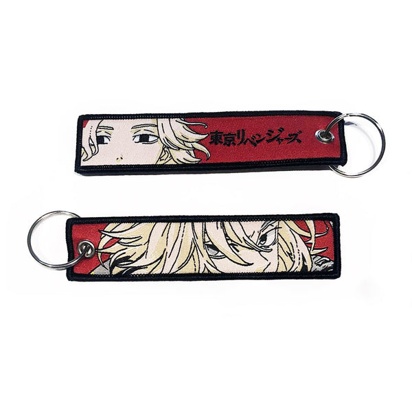 Tokyo Revengers Geborduurde Keytag - Mickey Manjiro Sano Anime Dubbelzijdige Sleutelhanger