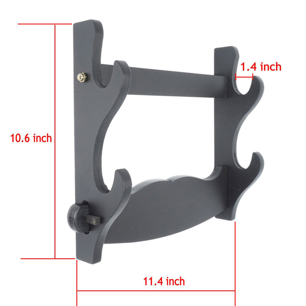 Katana Holder - Wall Mount - Horizontal Sword Display Stand - 2 layers