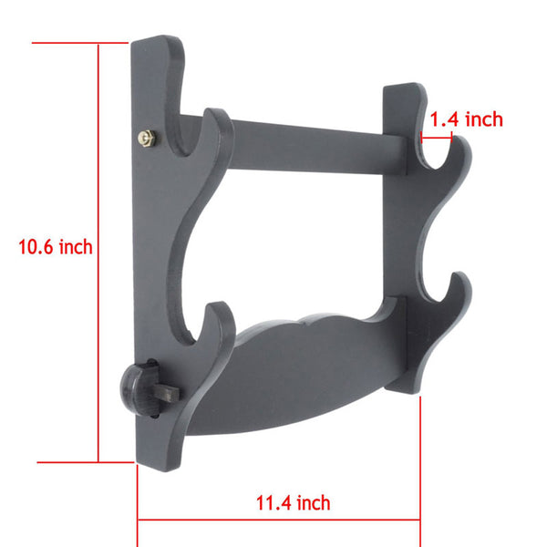 Katana Holder - Wall Mount - Horizontal Sword Display Stand - 2 layers