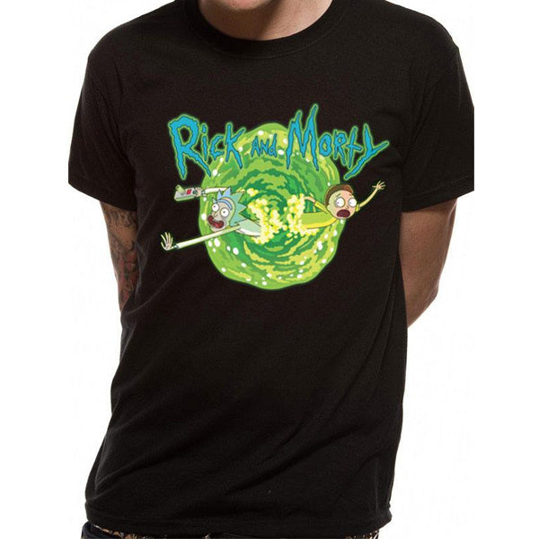 T-SHIRT - Rick und Morty - Portal Schwarz