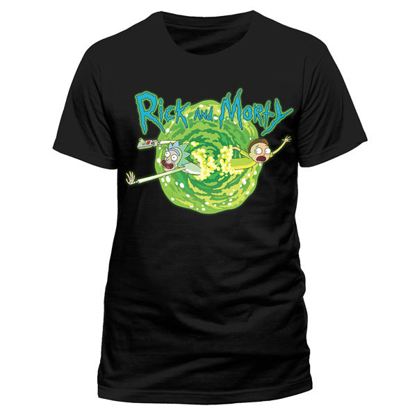 T-SHIRT - Rick und Morty - Portal Schwarz