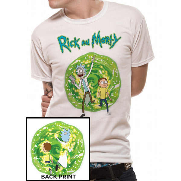 T-SHIRT - Rick und Morty - Portal Weiß