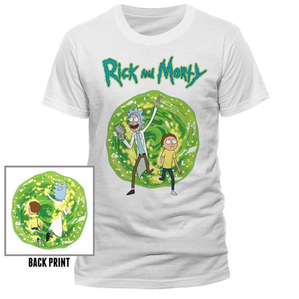 T-SHIRT - Rick und Morty - Portal Weiß