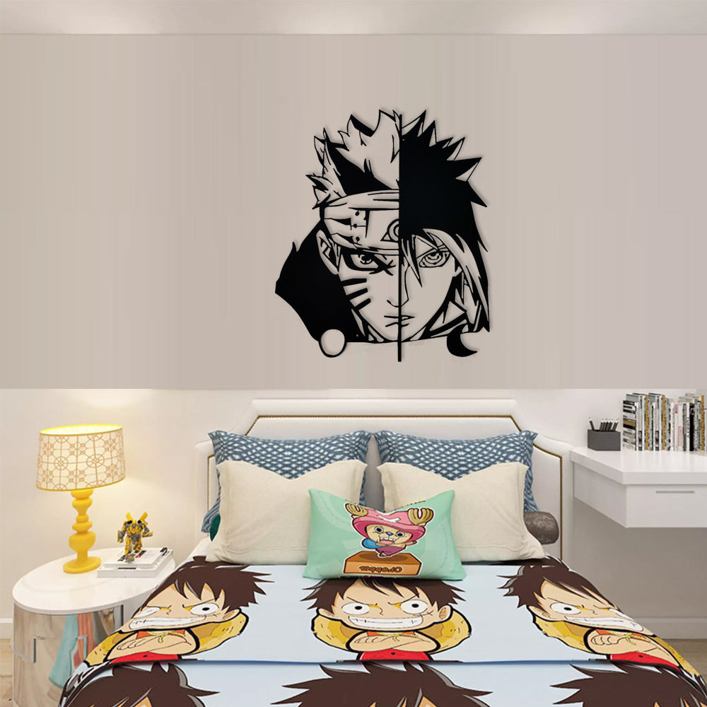 Naruto - Naruto vs Sasuke - Metall Wanddekoration 60cm