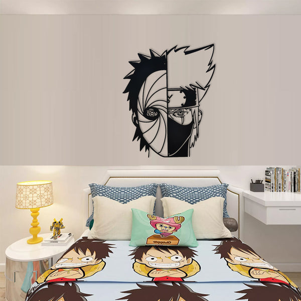 Naruto - Obito vs Kakashi - Metal Wall Art 60cm