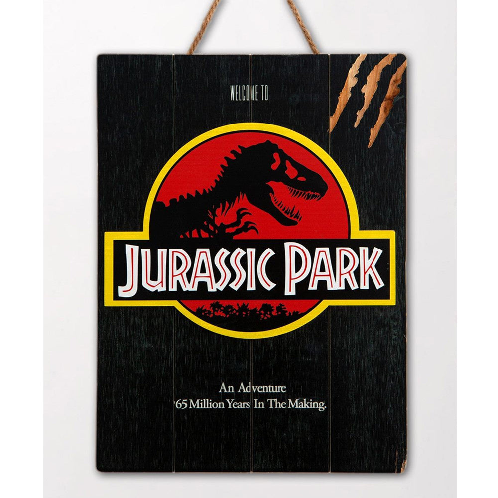 Jurassic Park - WoodArts 3D - Houten wanddecoratie Logo 30 x 40 cm