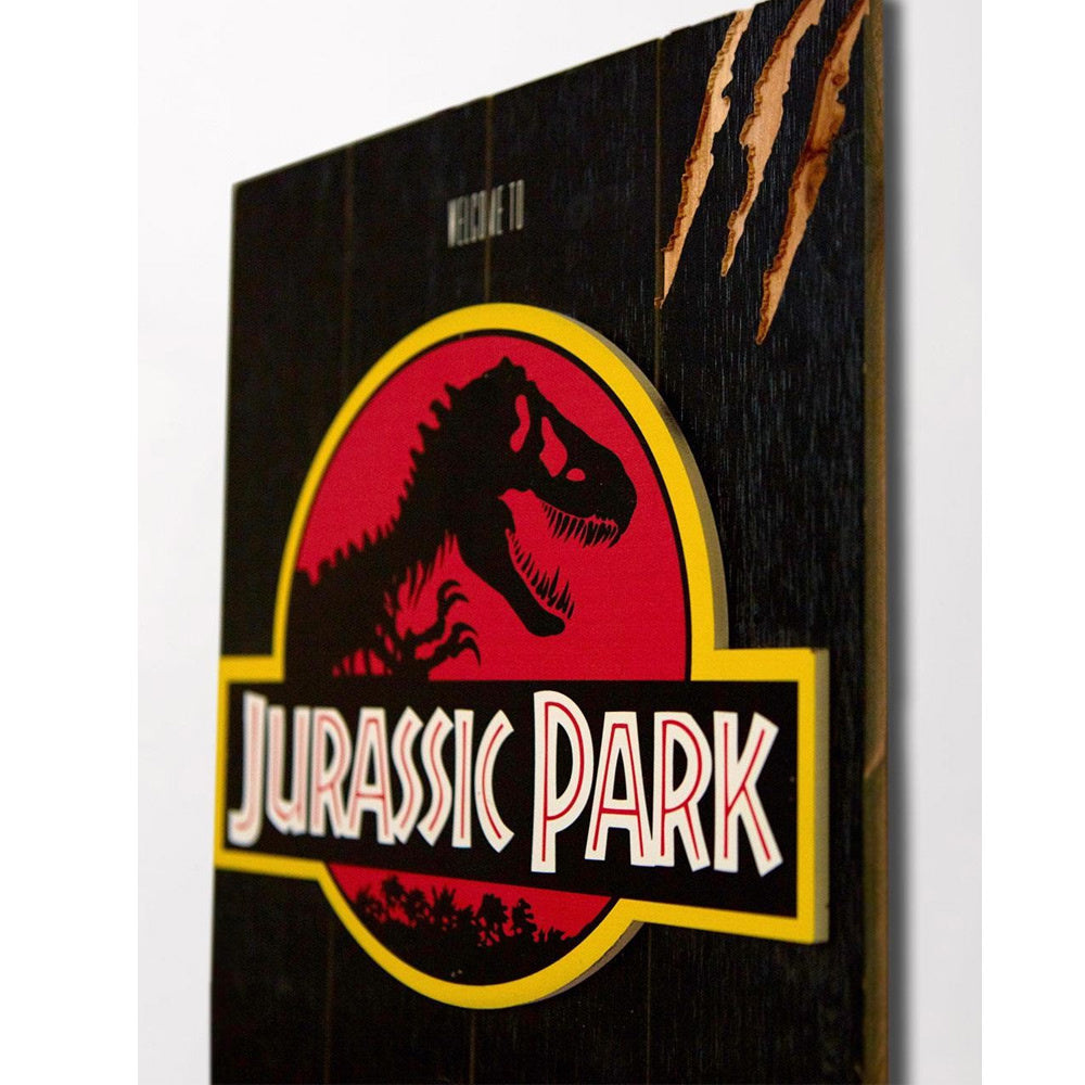 Jurassic Park - WoodArts 3D - Houten wanddecoratie Logo 30 x 40 cm