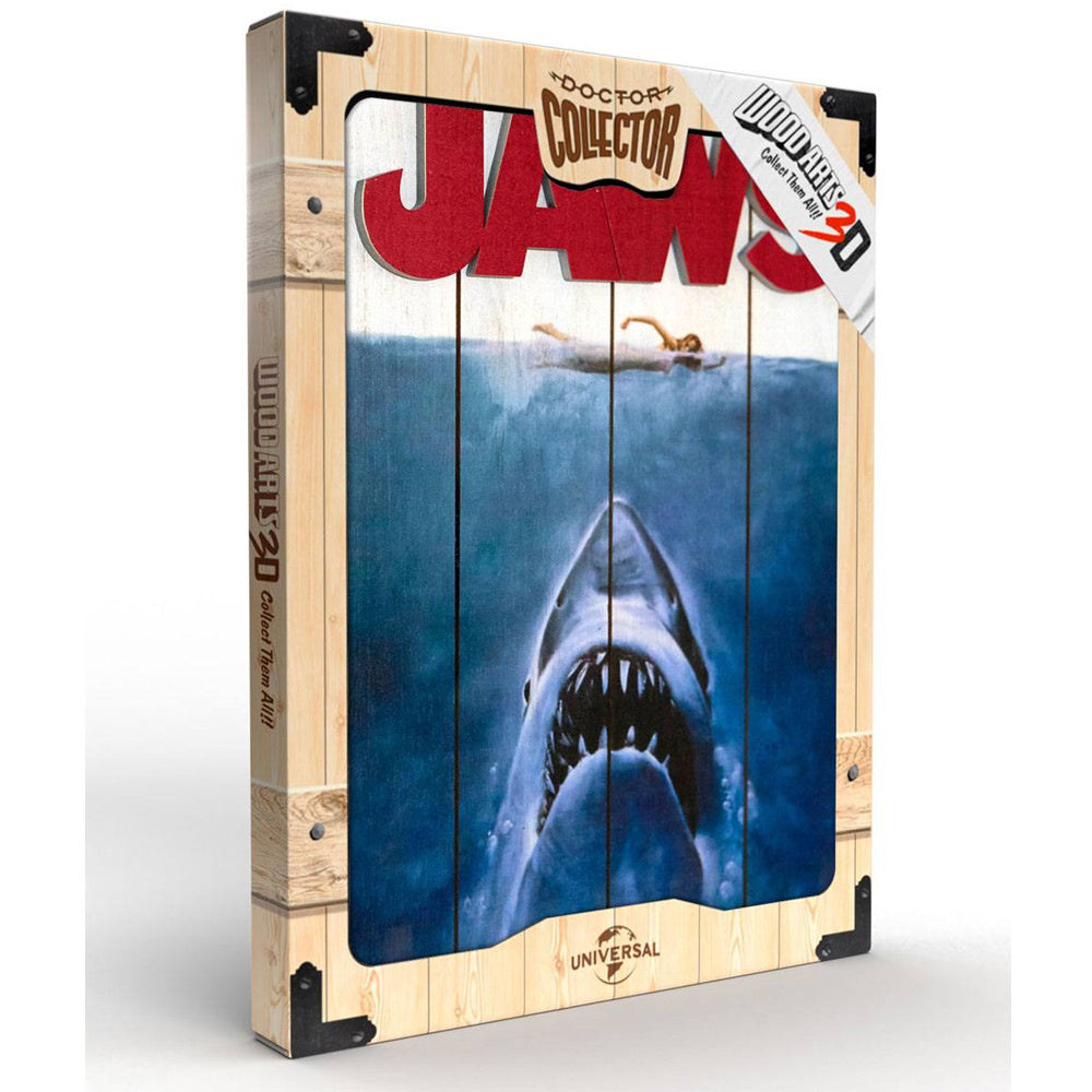 Jaws - WoodArts 3D - Houten wanddecoratie Haaienaanval 30 x 40 cm