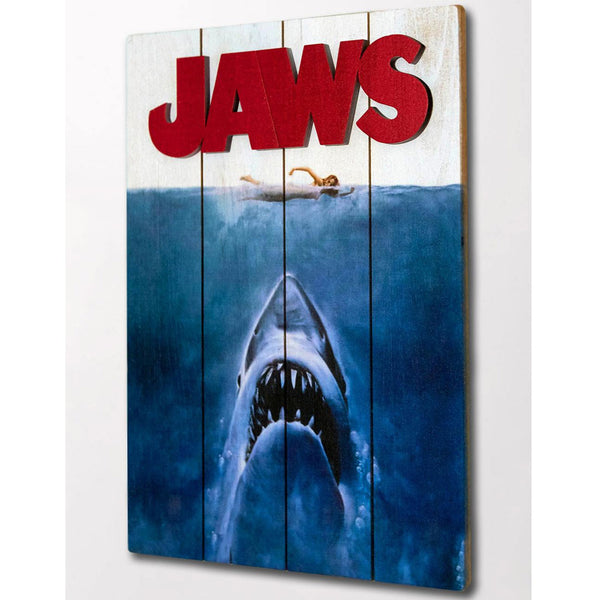 Jaws - WoodArts 3D - Art mural en bois Attaque de requin 30 x 40 cm