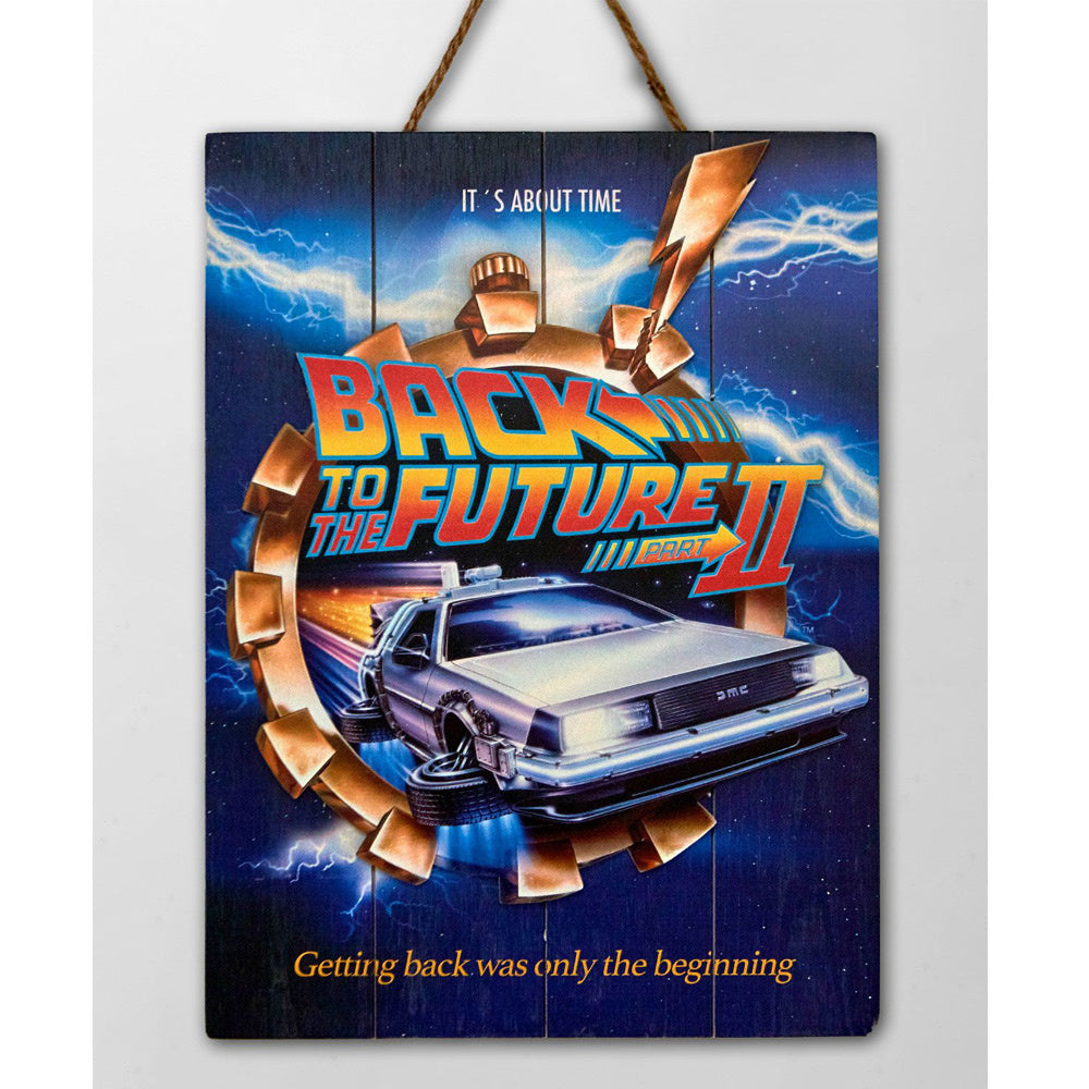 Back to the Future 2 - WoodArts 3D - Houten wanddecoratie - Het werd tijd 30 x 40 cm