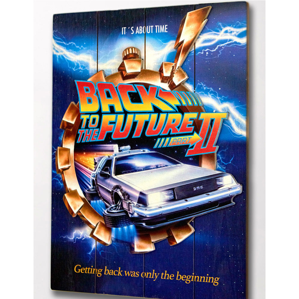 Back to the Future 2 - WoodArts 3D - Wooden Wall Art - It's about time 30 x 40 cm