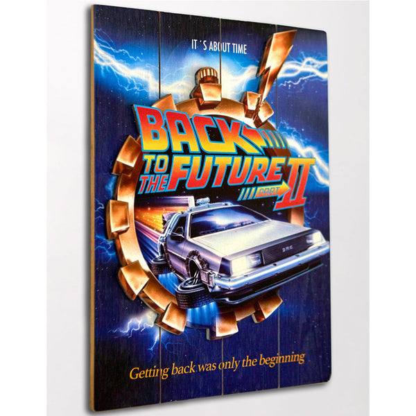 Retour vers le futur 2 - WoodArts 3D - Art mural en bois - It's about time 30 x 40 cm