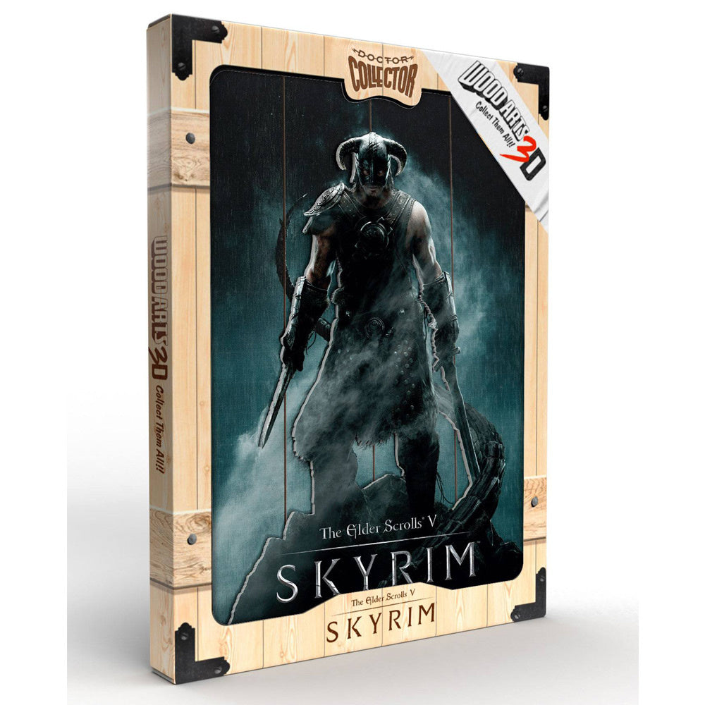 The Elder Scrolls V - Skyrim - WoodArts 3D - Houten wanddecoratie - Dragonborn 30 x 40 cm